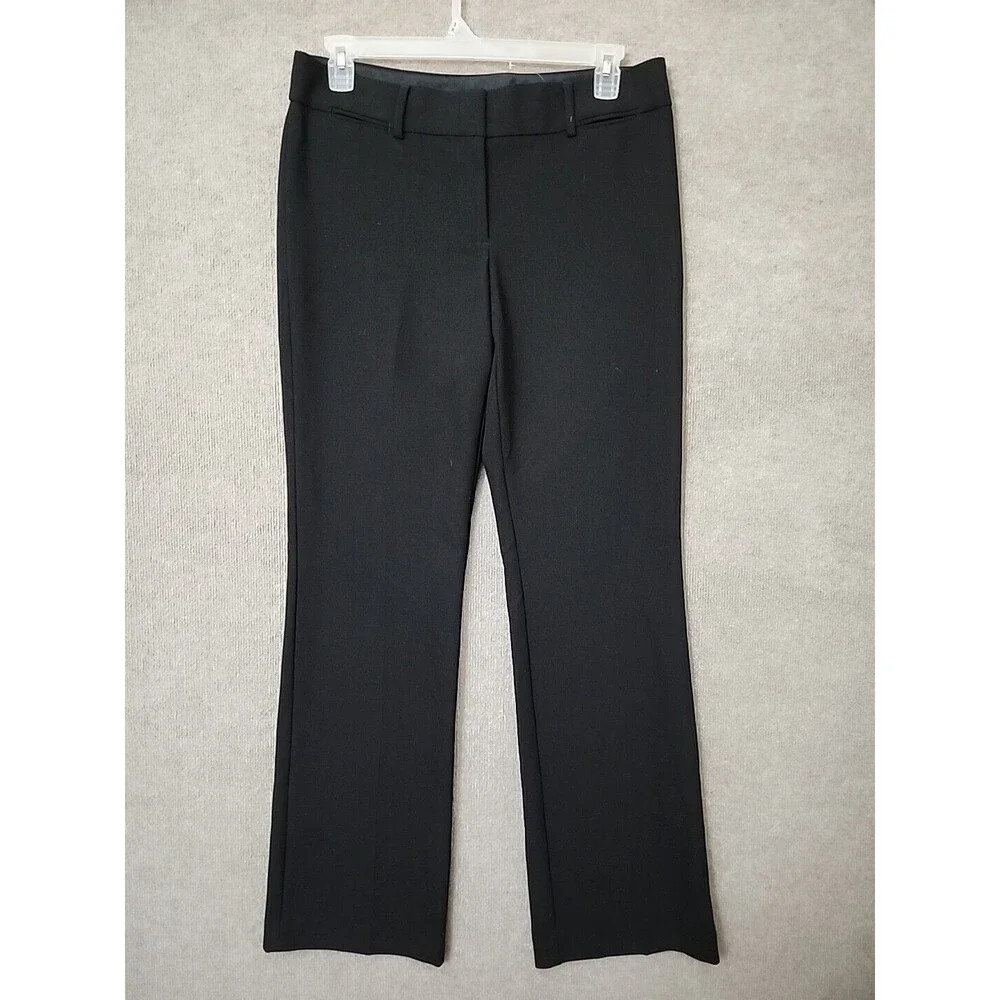 Loft Trouser Dress Pants Womens 10 Tall Black Heavier Fabric Office Business